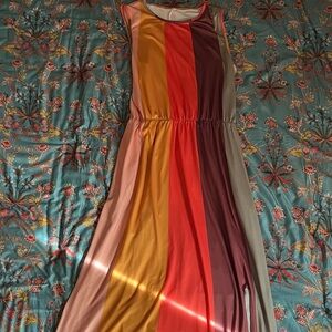 Colorful Striped Maxi Dress